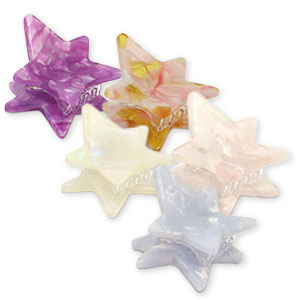 Mixed-haaraccessoires haarklemmen Star Purple-pink