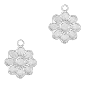 Anh&auml;nger aus Stainless Steel - Rostfreiem Stahl Flower Silver