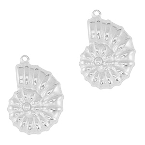 Anh&auml;nger aus Stainless Steel - Rostfreiem Stahl Sea Shell Silver