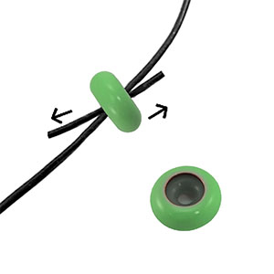 Stopperperlen Enamel 10x4mm Green