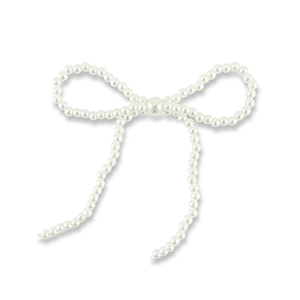 Statement-Anh&auml;nger Pearl Bow Pearl white
