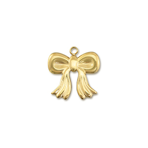 Anh&auml;nger aus Stainless Steel - Rostfreiem Bow Gold