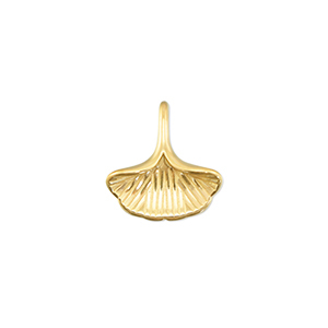 Anh&auml;nger aus Stainless Steel - Rostfreiem Ginkgo Leaf Gold