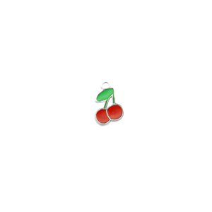 Anh&auml;nger aus Stainless Steel - Rostfreiem Cherry Silver-red-green