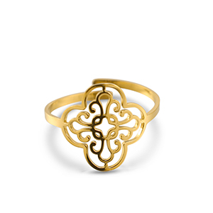 Stainless Steel - Rostfrei Stahl Ringe Baroque Gold