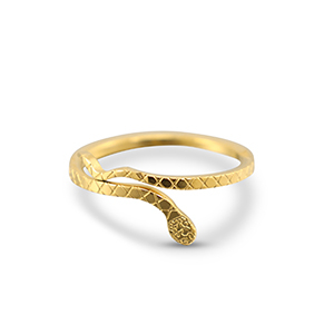 Stainless Steel - Rostfrei Stahl Ringe Snake Gold