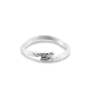 Stainless Steel - Rostfrei Stahl Ringe Wave Silver