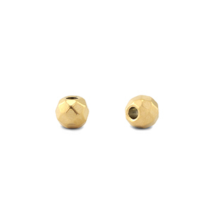 Perlen aus Stainless Steel - Rostfreiem Stahl 4mm Gold