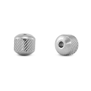 Perlen aus Stainless Steel - Rostfreiem Stahl 8mm Silver
