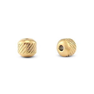 Perlen aus Stainless Steel - Rostfreiem Stahl 6mm Gold