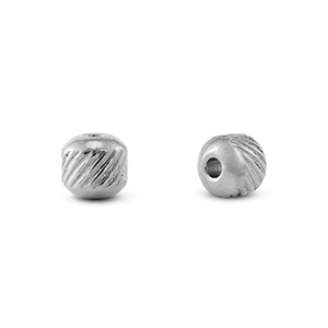 Perlen aus Stainless Steel - Rostfreiem Stahl 6mm Silver