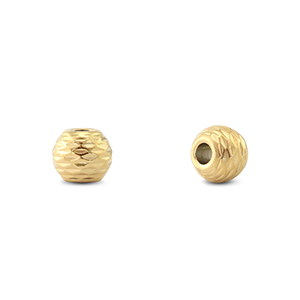 Perlen aus Stainless Steel - Rostfreiem Stahl 6mm Gold
