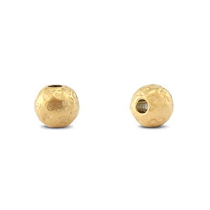 Perlen aus Stainless Steel - Rostfreiem Stahl 6mm Gold