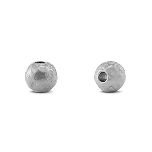Perlen aus Stainless Steel - Rostfreiem Stahl 6mm Silver