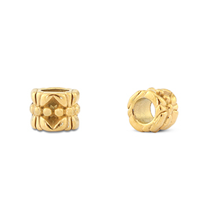 Perlen aus Stainless Steel - Rostfreiem Stahl Rondelle Flower Gold