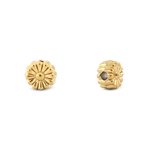 Perlen aus Stainless Steel - Rostfreiem Stahl Flower Gold