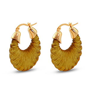 Musthave Resin Ohrringe Oval Gold-transparent golden brown
