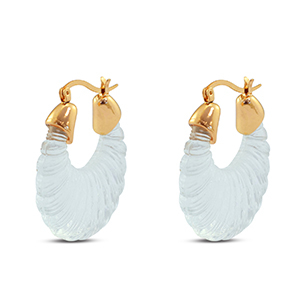 Musthave Resin Ohrringe Oval Gold-transparent