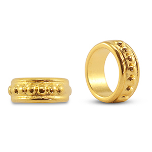 Schieber Metall DQ Ring with Balls Gold (Nickelfrei)