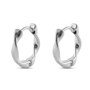 Ohrringe aus Stainless Steel - Rostfreiem Stahl Silver