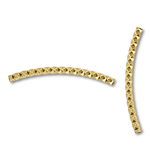 Perlen aus Stainless Steel - Rostfreiem Stah Tube Gold