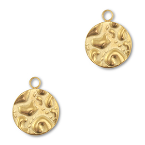 Anh&auml;nger aus Stainless Steel - Rostfreiem Round Gold