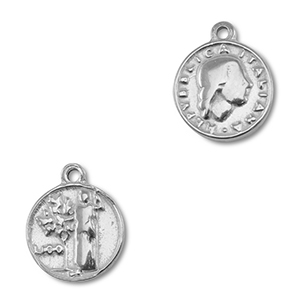 Anh&auml;nger aus Stainless Steel - Rostfreiem Coin Silver