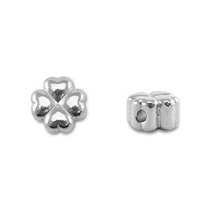 Perlen aus Stainless Steel - Rostfreiem Stah Clover Silver