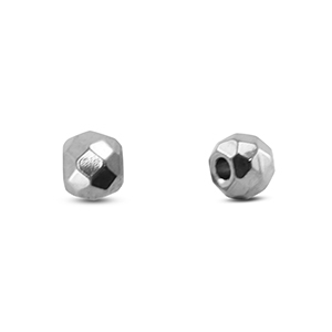 Perlen aus Stainless Steel - Rostfreiem Stahl Silver
