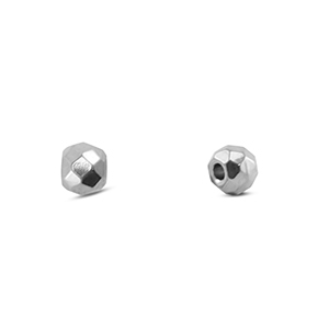 Perlen aus Stainless Steel - Rostfreiem Stahl Silver