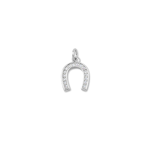 TQ Metall Brass Anh&auml;nger Horseshoe Silver