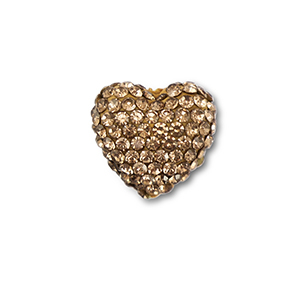 Perlen Bohemian Heart Taupe brown