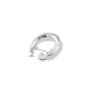 Broschen with Pearl Silver-white