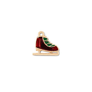 Anh&auml;nger Metall Skate Gold-rot-gr&uuml;n