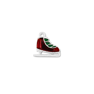 Anh&auml;nger Metall Skate Silber-rot-gr&uuml;n