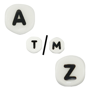 Keramik Buchstaben White-black
