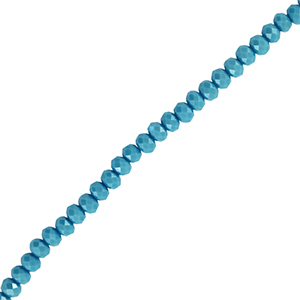 Facetten Top Glas Perlen 6x4mm Rondellen Blue