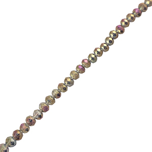 Facetten Top Glas Perlen 6x4mm Rondellen Grey
