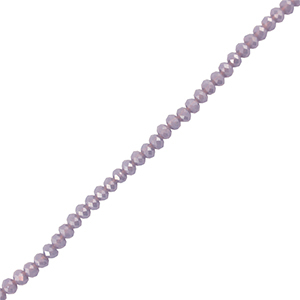 Facetten Top Glas Perlen 4x3mm Rondellen Dark lavender grey