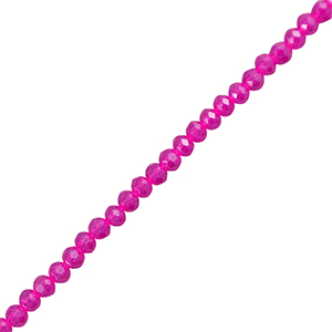 Facetten Top Glas Perlen 4x3mm Rondellen Fuchsia pink
