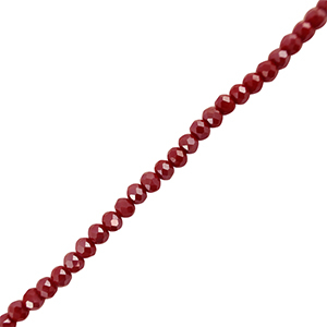 Facetten Top Glas Perlen 4x3mm Rondellen Dark red