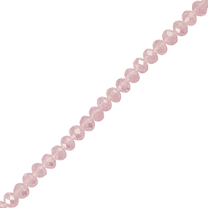 Facetten Top Glas Perlen 3x2mm Rondellen Light pink
