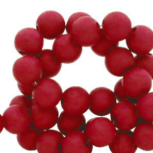 6 mm Perlen aus Acryl Red