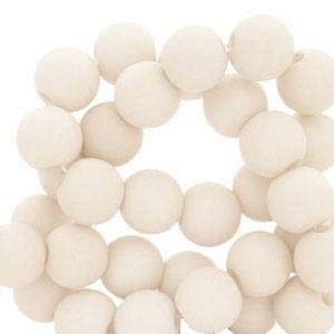 8 mm Perlen aus Acryl Off white