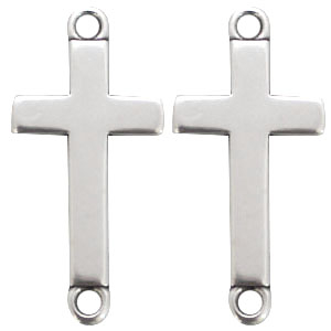 Metall DQ Anh&auml;nger Zwischenst&uuml;ck Kreuz Antik silber (Nickelfrei)