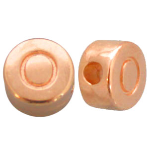 DQ Metall Perle Buchstabe O Rosegold (Nickelfrei)