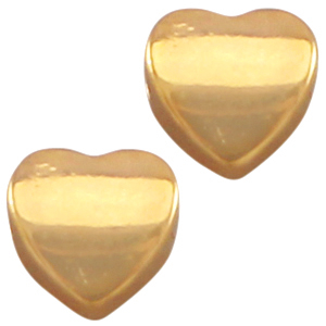 DQ Metall Herz 8mm Gold (Nickelfrei)