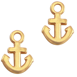 Metall DQ Anh&auml;nger Anker Gold (Nickelfrei)