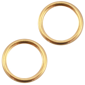 Metall DQ geschlossene Ring 13.5mm Gold (Nickelfrei)