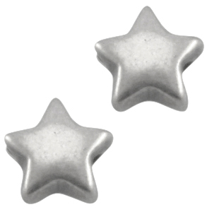 DQ Metall Stern 6mm Antik silber (Nickelfrei)